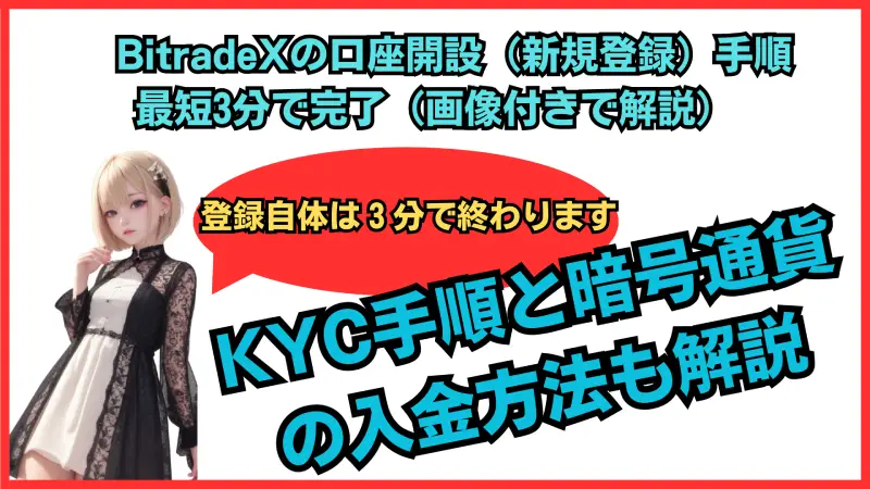 BitradeXの口座開設（新規登録）手順